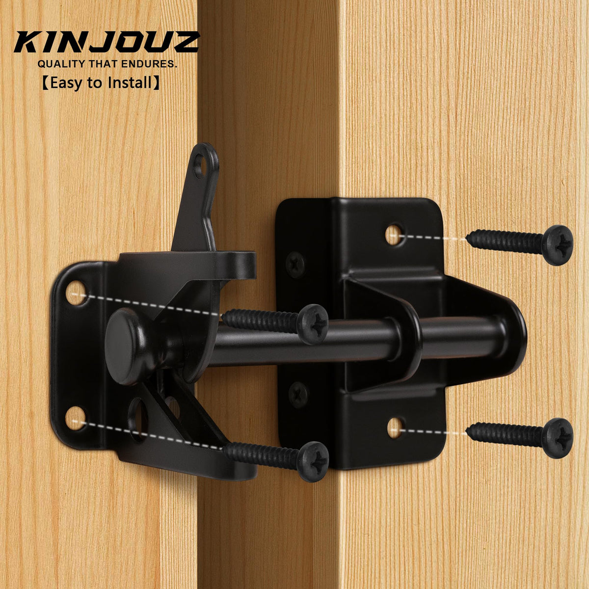 KINJOUZ includes mounting screws for easy DIY installation