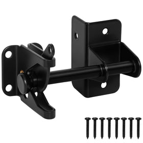 KINJOUZ self-locking gate latch on wooden gate with hands-free security