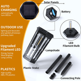 KINKAI six pack garden walkway lights cover multiple areas