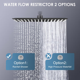 KINLIV rainfall shower head with 324 nozzles creates wide coverage.