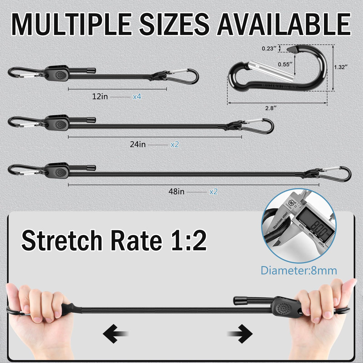 Kinzomor ABS adjustment system close-up showing smooth, slip-free length adjustment
