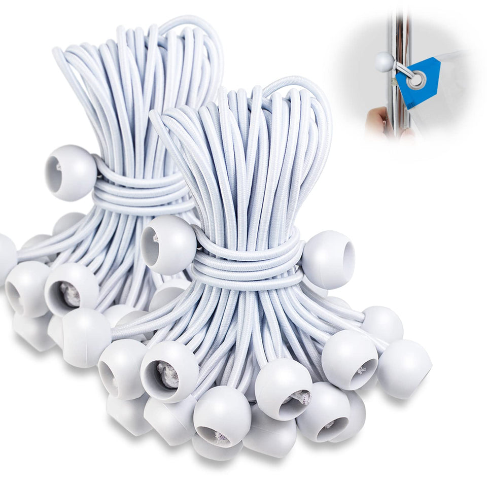 Kinzomor bungee balls 6inch white tarp ball secures tarps reliably outdoors.