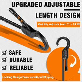 Kinzomor-bungee-cords-locking-system prevents slippage under high tension.