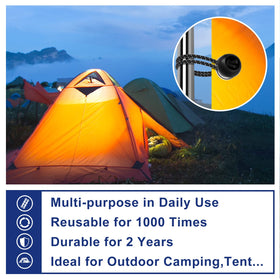 Kinzomor UV-resistant loops keep gear secure during camping.