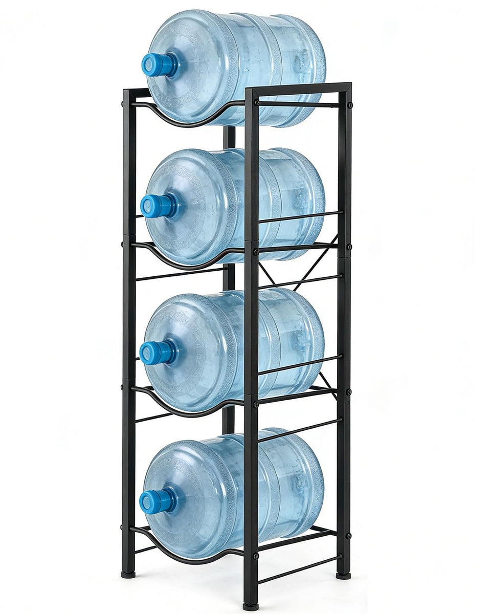 KIPHCA 5-gallon water jug holder front view for compact kitchen storage