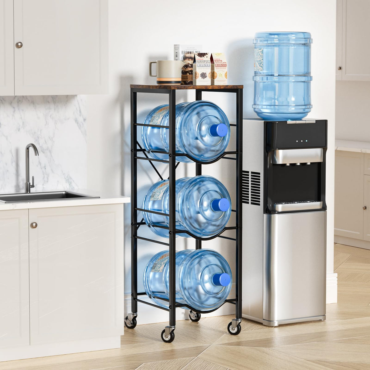 KIPHCA top board offers extra storage for small accessories like cups.