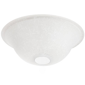 Kira Home 13-inch white linen glass globe for ceiling fan illumination.