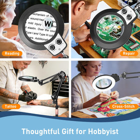 KIRKAS close work magnifier ideal for reading and crafts.