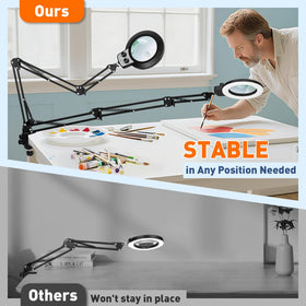 KIRKAS flicker-free LED light reduces eye fatigue across tasks.