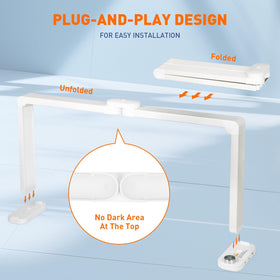 KIRKAS foldable design saves space on busy workstations.