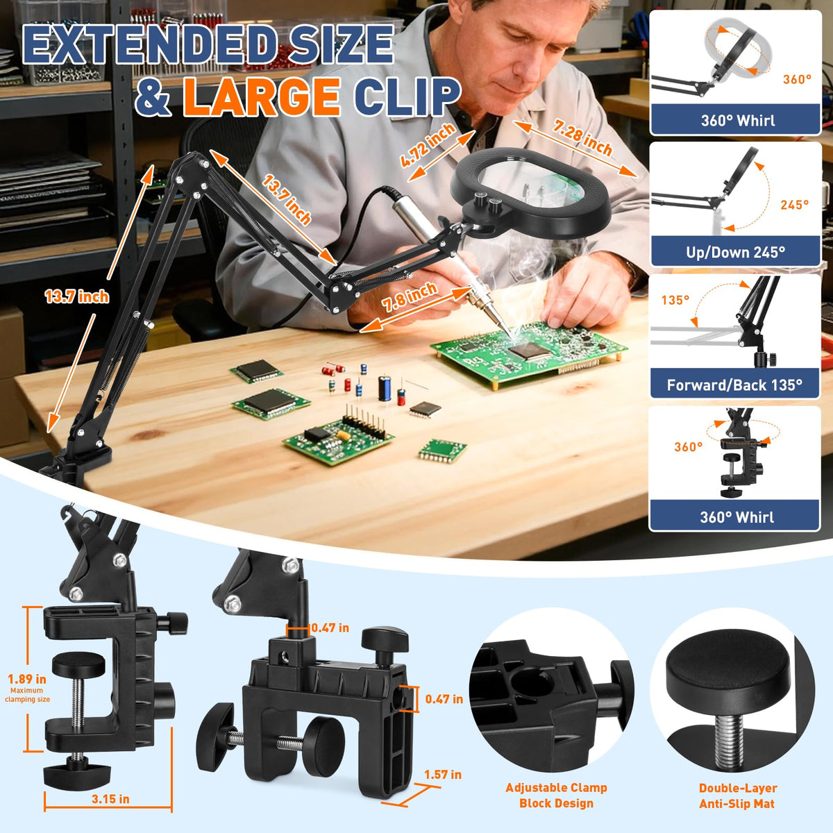 KIRKAS versatile workbench use for crafts, electronics, and more
