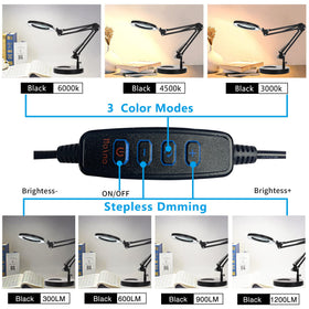 KIRKAS swivel-arm magnifier offers flexible positioning for crafts.