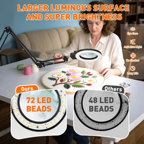 KIRKAS versatile magnifier for crafts, electronics, and nail art.