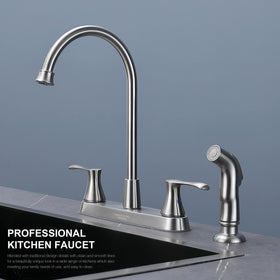 Kirlystone kitchen faucet side sprayer for targeted rinsing