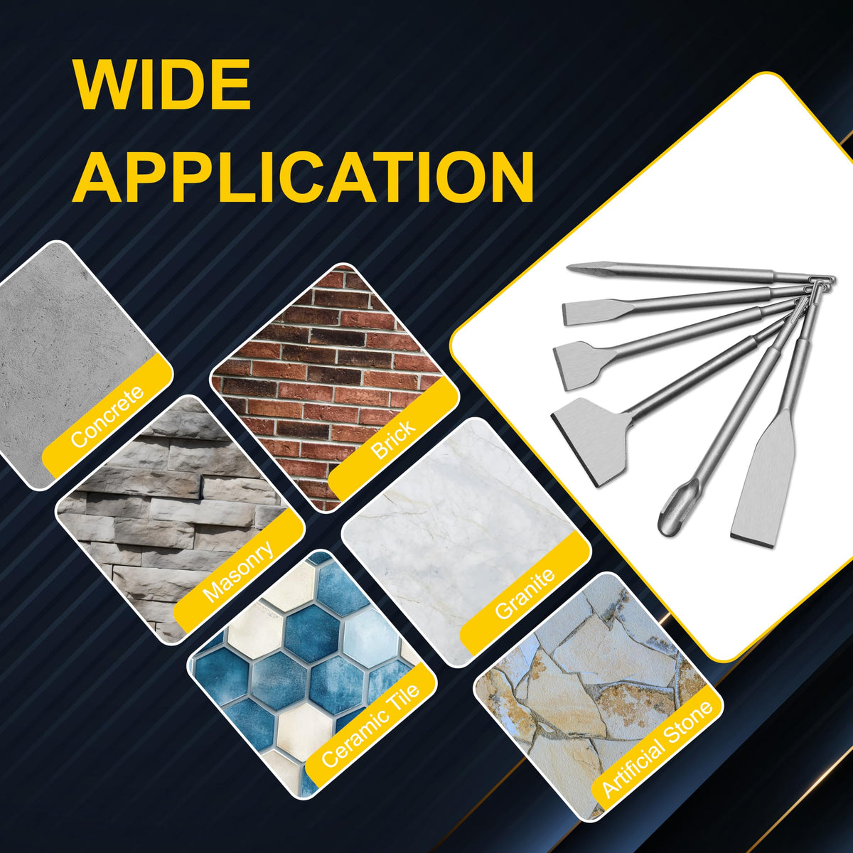 Kirphealy flat chisel for flat surfaces and mortar removal.