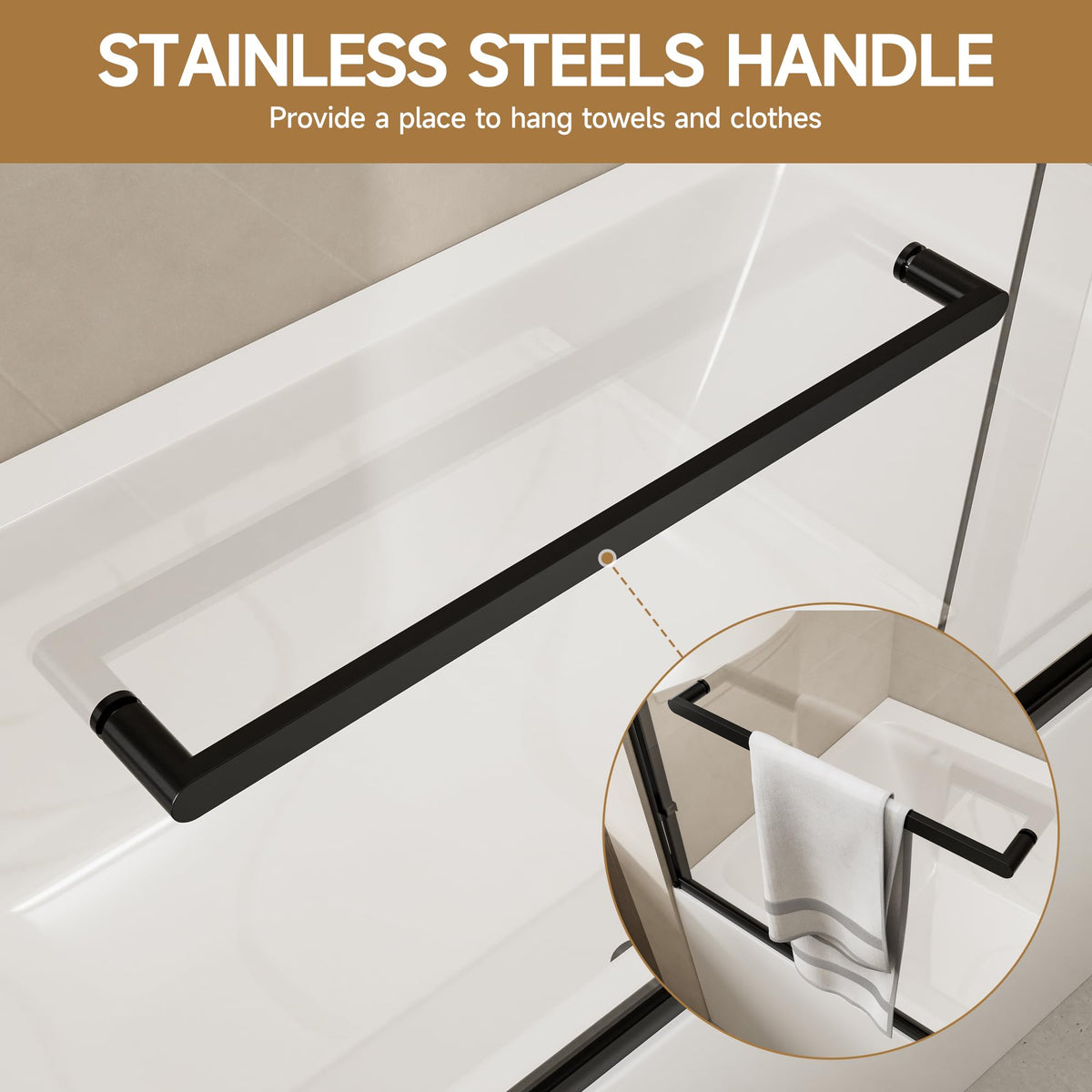 KisaTub bottom guide rail prevents leaks with angled design for efficiency.