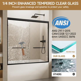 KisaTub tempered-glass shower panel clarity for daily use.