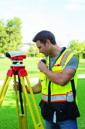 Kishigo S5002 stake pockets support easy tool access during work.