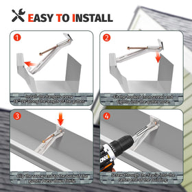 KishYa hangers fit straight or angled eaves for 5-inch gutters.