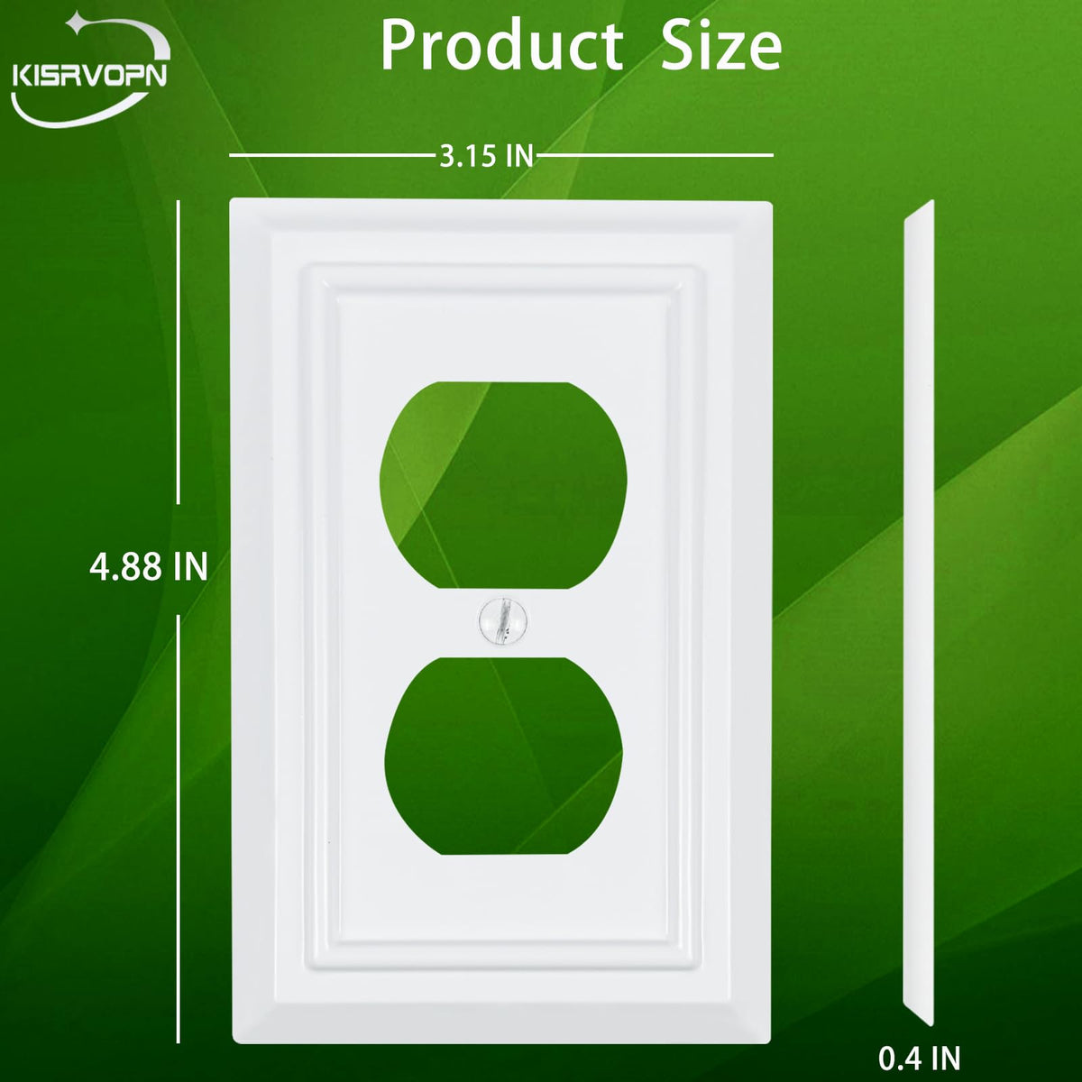 Kisrvopn bamboo fiber wall plate classic for durable, eco-friendly design