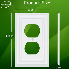 Kisrvopn bamboo fiber wall plate classic for durable, eco-friendly design