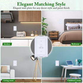 Kisrvopn value packaging wall plates, 4-pack for easy updates and coordinated décor