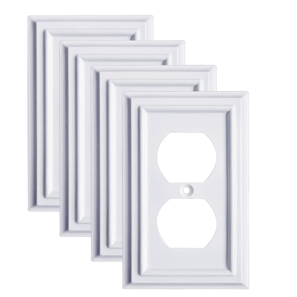 Kisrvopn pure white outlet cover 1-gang with easy installation