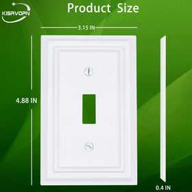 Kisrvopn decorative wall plate, 2-gang, compatible with multiple switches for versatile use
