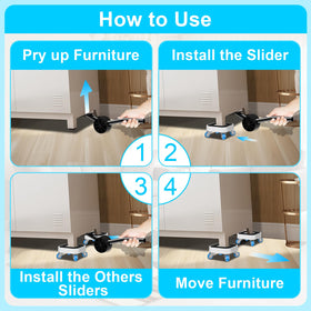 Kiss Core four-sliders enable controlled relocation of couches