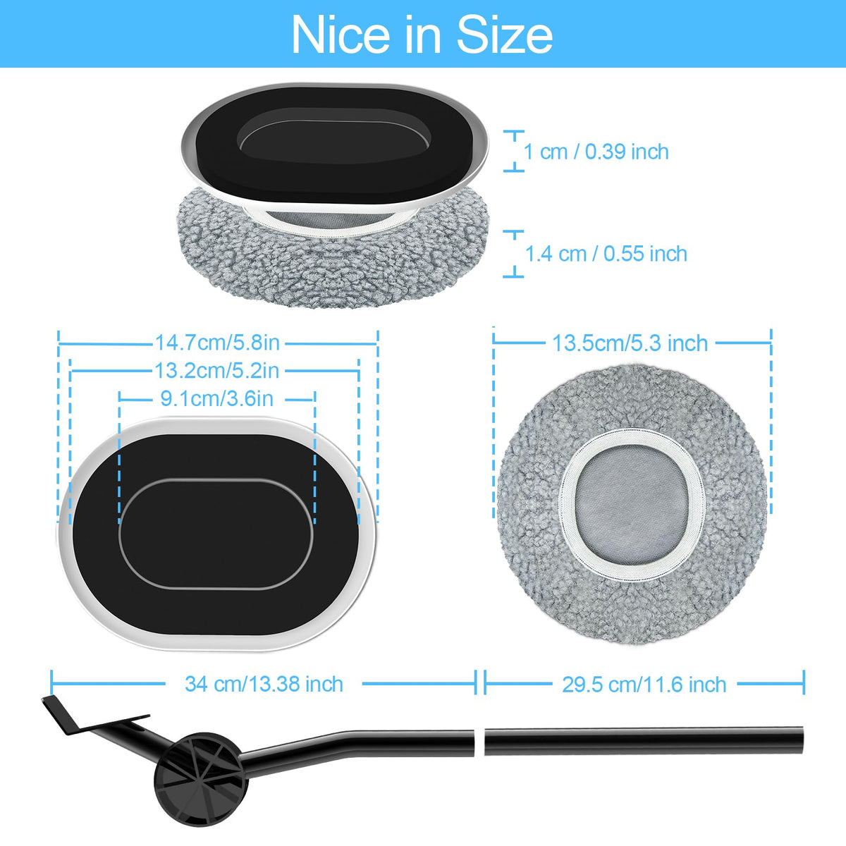 Kiss Core carpet sliders eight-pack for smooth carpet movement