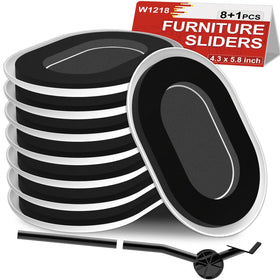 Kiss Core furniture sliders for carpets with 8-piece set enabling smooth movement