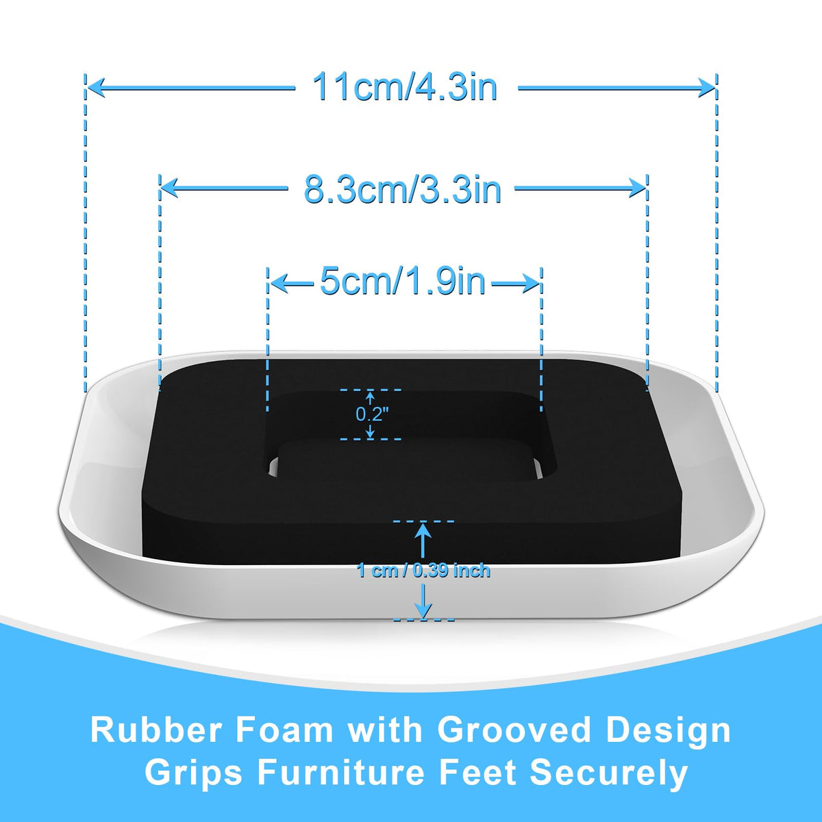 Kiss Core Sliders grooved center for better grip on heavy items.