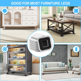 Kiss Core Sliders heavy-duty pads minimize carpet dents during rearrangement.