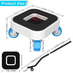 Kiss Core upgraded sliders with 1.25 inch rubber wheels support up to 900 lbs.
