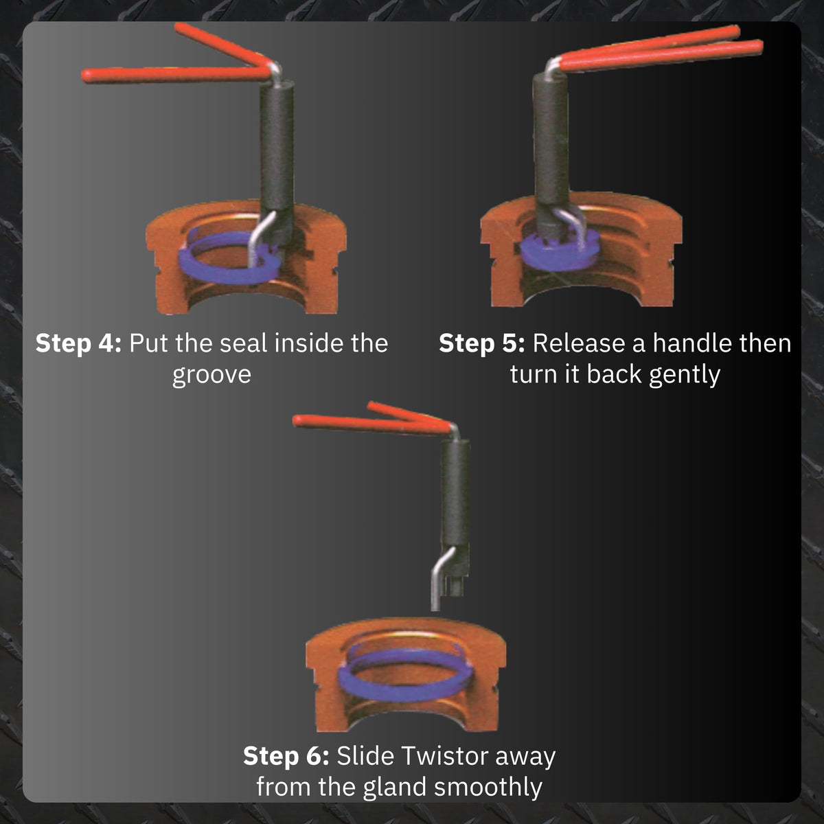 Extra-large seal-twistor designed for tough placements in wide bores.