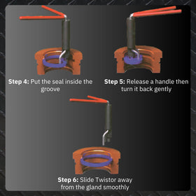 Extra-large seal-twistor designed for tough placements in wide bores.