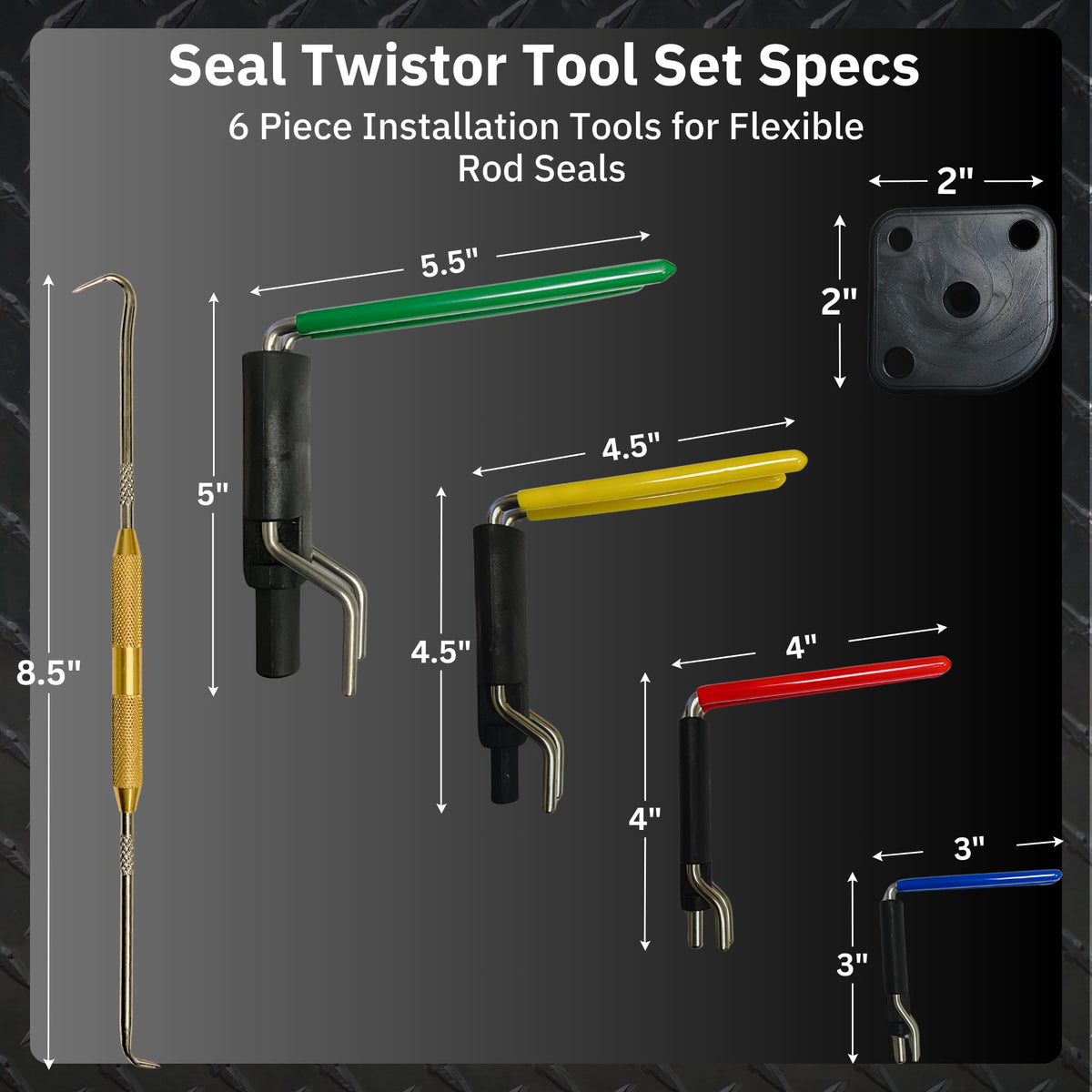 Small seal-twistor prepared for gentle insertion into narrow grooves.