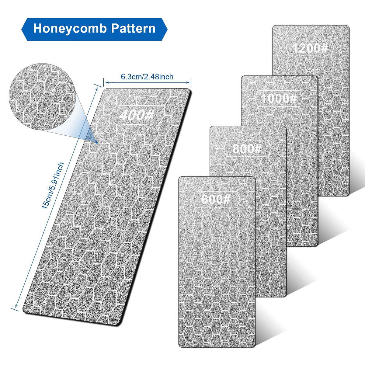 KITANIS diamond sharpening stone 600 grit enables precise blade touch-ups for everyday cooks.