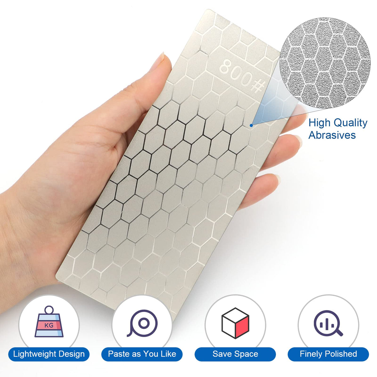 KITANIS diamond sharpening stone 800 grit for medium sharpening and tool maintenance.