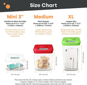 White lid and base of Kitchen Safe Mini for a clean kitchen look