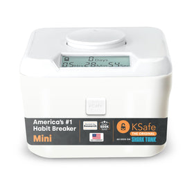 Kitchen Safe Time Lock Mini with lid open showing loading area and timer access