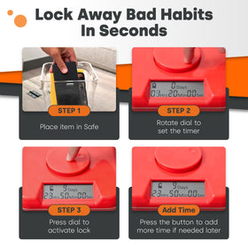 Timer display on Kitchen Safe showing countdown feature