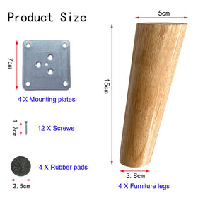 KITEVICH end-table legs 6-inch, sturdy replacement option.