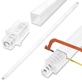 KitFit 24-inch clear towel bar front view enhances bathroom organization.