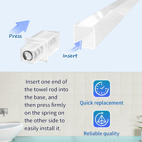 KitFit crystal-clear towel bar fits kitchen and bathroom decor for daily use.
