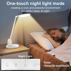 Kitloo desk lamp color-temp-switch provides warm to cool lighting for tasks.