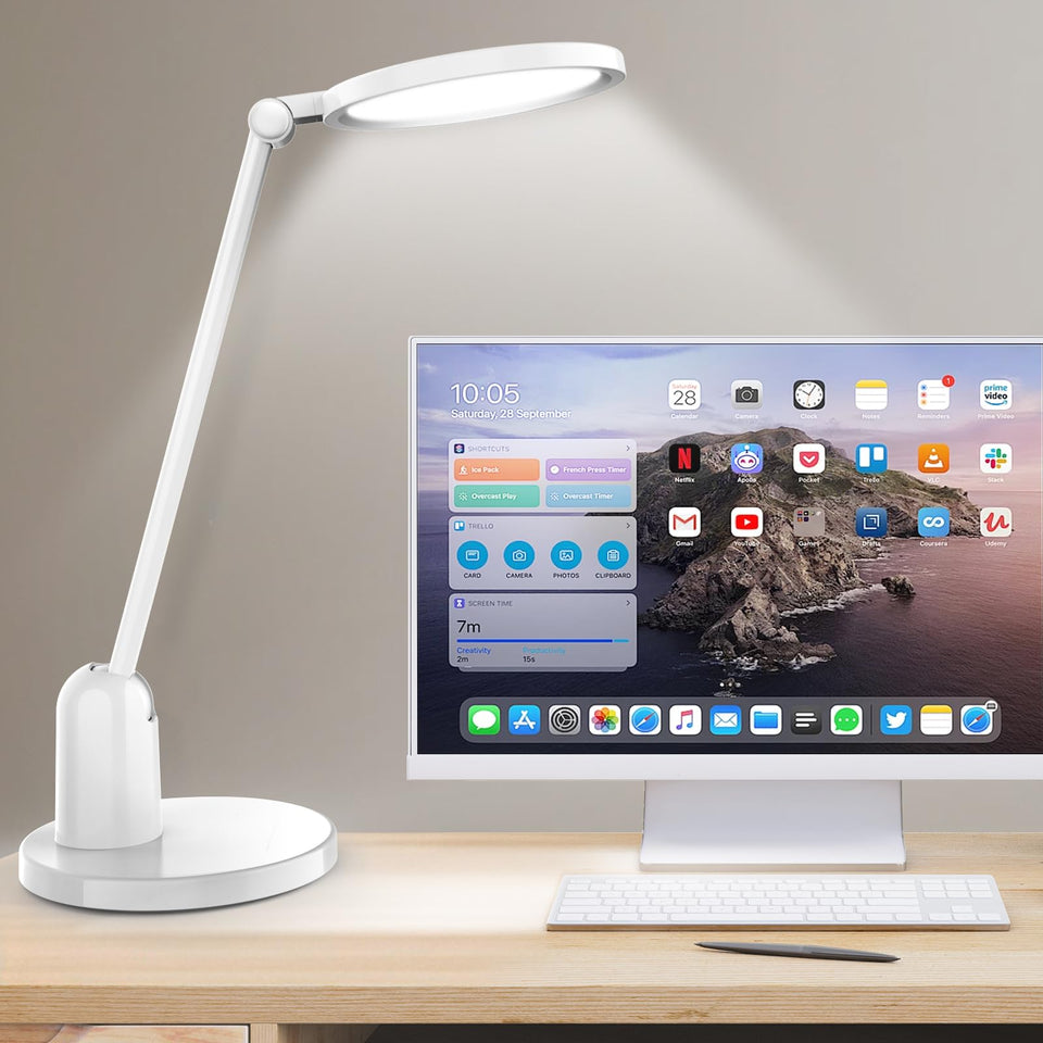 Kitloo desk lamp stable-base keeps the light steady on any desk.