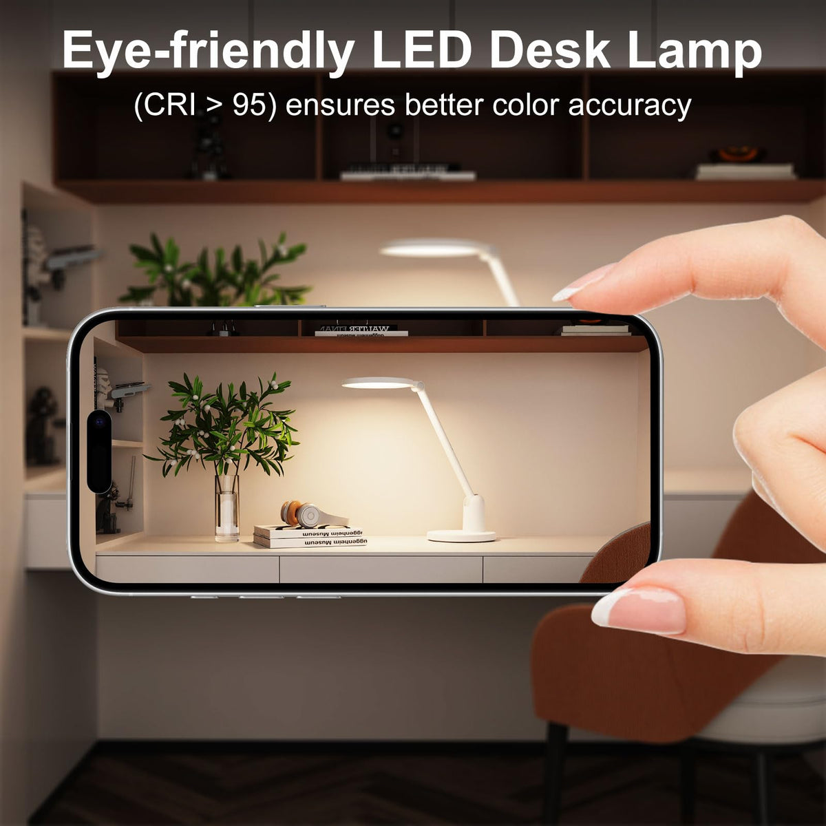 Kitloo desk lamp wide-illumination covers large work surfaces evenly.