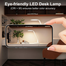 Kitloo desk lamp wide-illumination covers large work surfaces evenly.