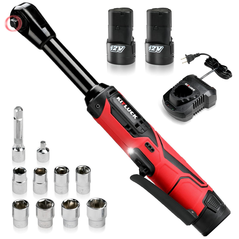 KITLUCK cordless electric ratchet wrench set with high torque for automotive work